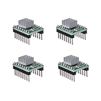 3D Printer Reprap Stepper Driver A4988 Module with Heat Sink, Green ...