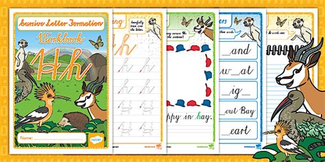 Grade 3 English Cursive Letter Formation Workbook - Hh (CAPS)