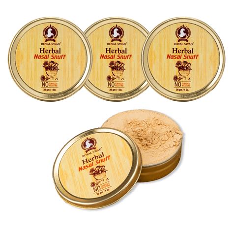 Herbal Nasal Snuff Tobacco Free Mint Snuff Pack of 04(1 Pack=30 g /1 o