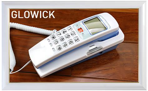 GLOWICK KX-T555CID Corded Slim Landline Phone Wall/Desk Mountable ...