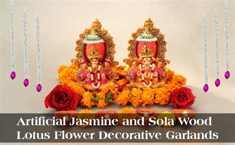 Buy SPHINX Artificial Jasmine (Mogra) and Sola Wood Lotus Flower ...