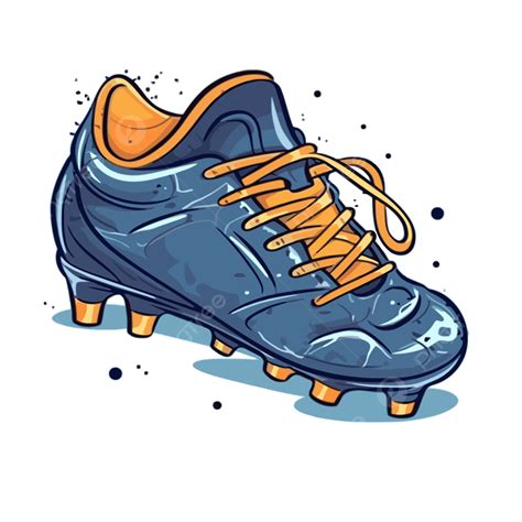 Soccer Cleat Clipart Blue Football Boots Illustration Cartoon Vector ...