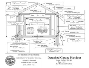 Fillable Online rochesternh Detached Garage Handout - Rochester New ...