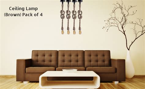 Buy Areezo HL 911-Jute Brown Ceiling Light Ceiling Lamp (Brown) Pack of ...