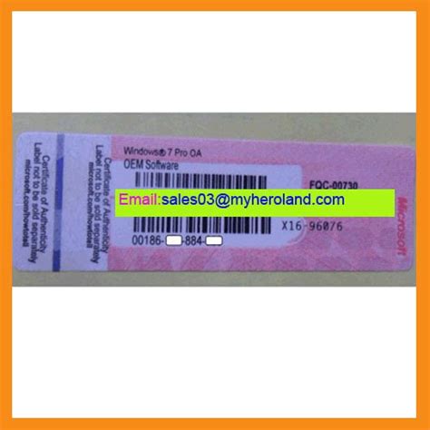 Image result for Windows 7 Pro COA Sticker