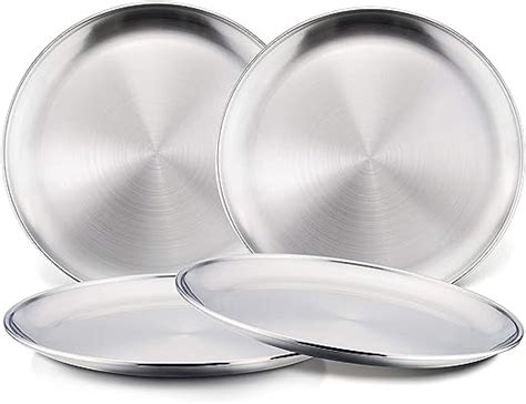 Buy INDIAN DECOR. 22113 ECO Friendly Recyclable Stainless Steel Plates ...