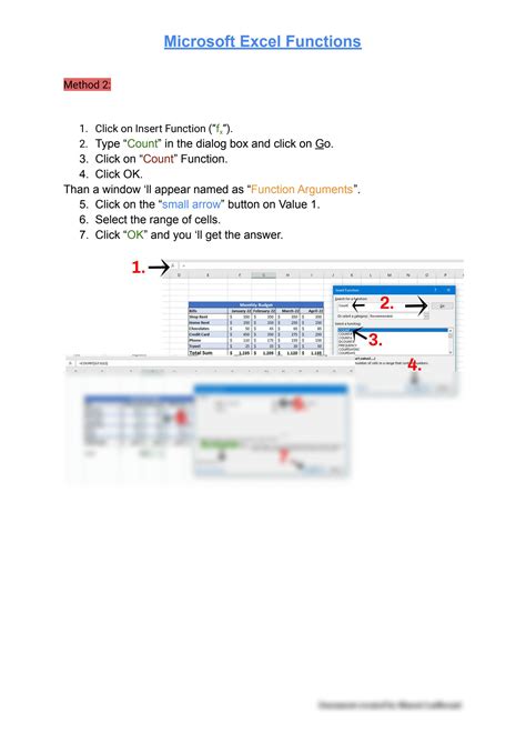 Image result for Microsoft Excel Count a Function