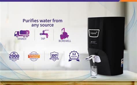 Livpure GLO PRO++ RO+UV+UF+Taste Enhancer, Water Purifier for Home - 7 ...