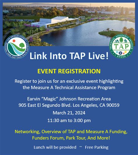 Register to attend RPOSD's "Link Into TAP Live!" Event