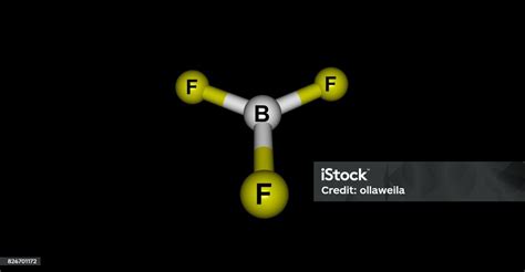 Boron Trifluoride Molecular Structure Isolated On Black Stock Photo ...