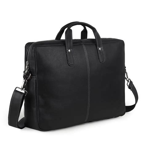Faux Leather Laptop Bag for Men-Office Bag Fits Up to 14/15.6/16 Inch ...