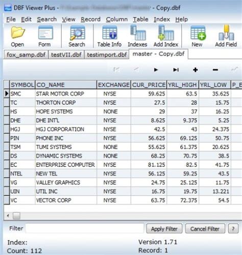 Convert .dbf to Excel 的图像结果
