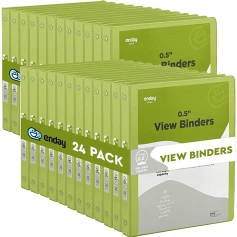 Enday 1/2 Inch Binder 3 Ring Binders with Pockets for Home, Office ...