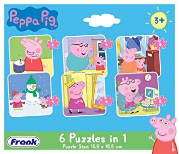 Buy Frank Peppa Pig Cartoons 6 In 1 Puzzle For 3 Year Old Kids And ...