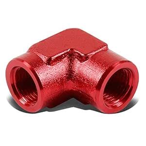 Female 3/8 inches-18 NPT Piping Anodized Finish Aluminum 90 Degree ...