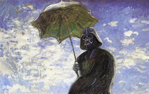 Wallpaper the sky, umbrella, picture, Star Wars, helmet, cloak, Darth ...
