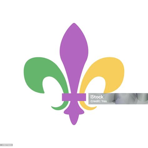 Mardi Gras Symbol Emblem Of Carnival Vector Illustration On White ...
