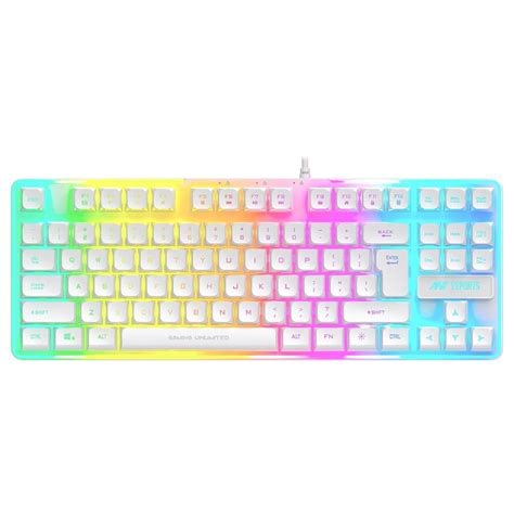 Ant Esports MK700 V2 Membrane TKL Wired Gaming Keyboard, 87 UV Coated ...