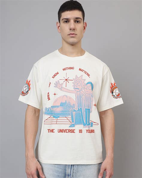 Rick & Morty Off White Oversized Tshirt Men – Free Authority