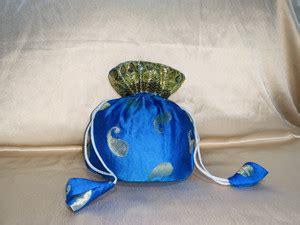 urmi Ethnic Potli Bag Potli sky blue - Price in India | Flipkart.com