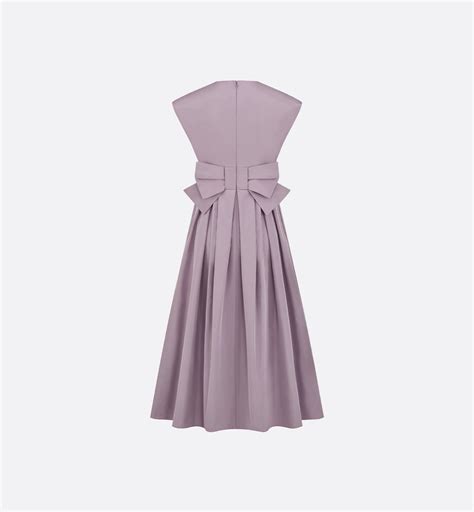 Mid-Length Flared Dress Purple Silk Faille | DIOR