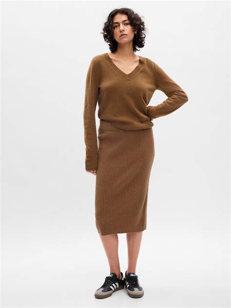 CashSoft Rib Midi Sweater Skirt | Gap