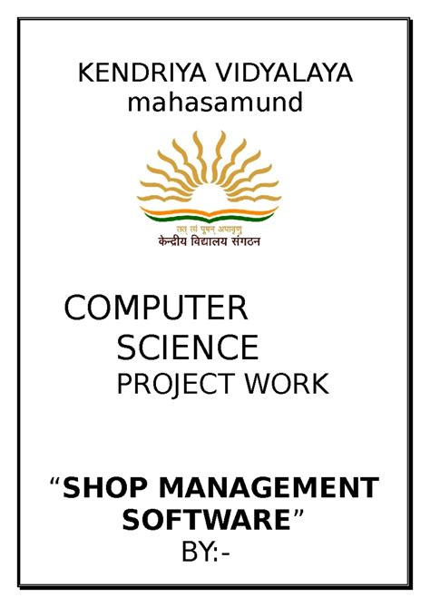 Shop Management System Project - Class XII Computer Science - Studocu