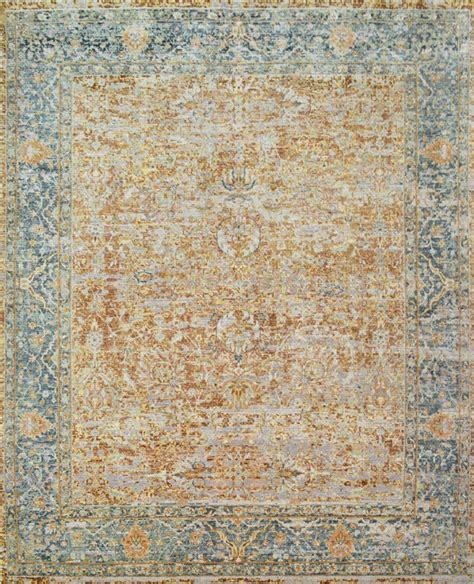 Elara | CLASSIC | ELEGANCE | RECTANGLE | GOLD | GREEN | HAND-KNOTTED ...