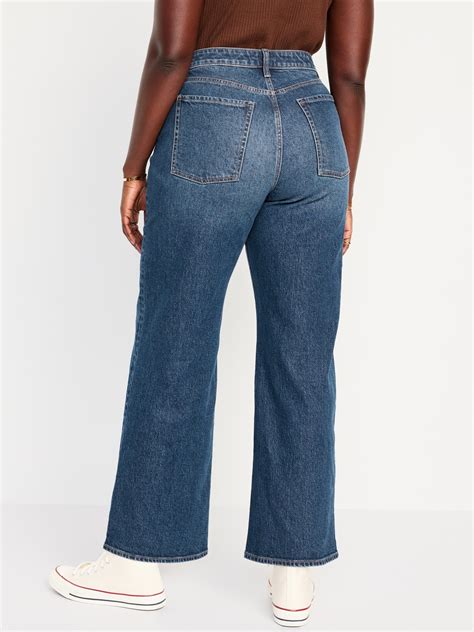 Curvy Extra High-Waisted Wide-Leg Jeans | Old Navy