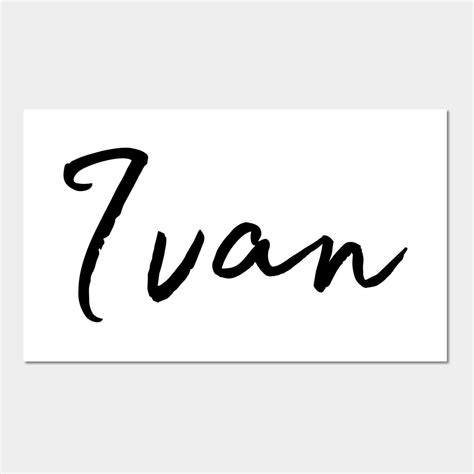 Customized Ivan Name Calligraphy Wall Art Print