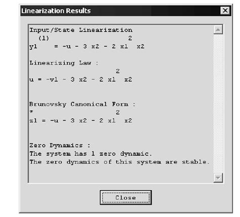 Linearization Example 的图像结果