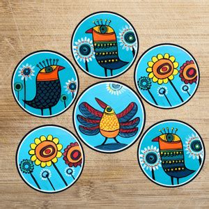 Home Delight Round Wood Coaster Set - Buy Home Delight Round Wood ...