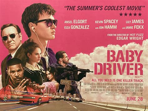 Original Baby Driver Movie Poster - Edgar Wright - Ansel Elgort - Action