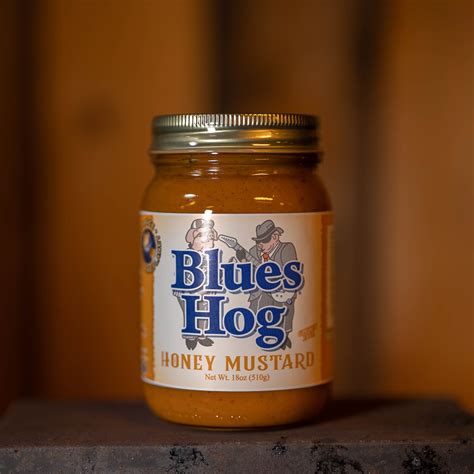 Blues Hog Honey Mustard BBQ Sauce 1 Pint | Black and Blue BBQ