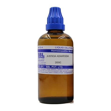 Buy JUSTICIA ADHATODA 200C 100 ML SBL Online at Low Prices in India ...