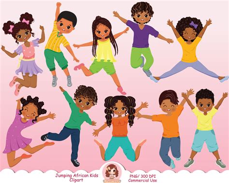 Kids Jumping Clip Art