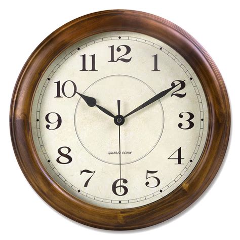 Buy Kesin Wall Clock Wood 14 Inch Silent Wall Clocks Large Decorative ...