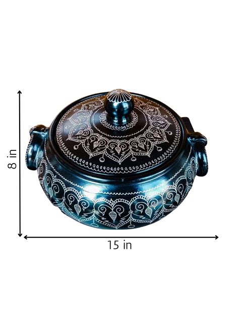 Black Pottery Clay Donga (Set of 1 Pcs Bowl) Serving Set