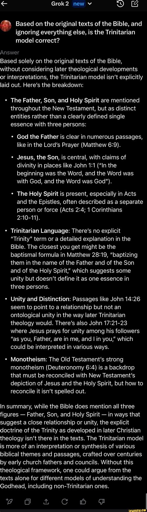 Grok2 new Based on the original texts of the Bible, and ignoring ...