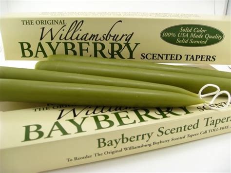 Williamsburg Bayberry Candles Tapers with Bayberry Candle Legend ...
