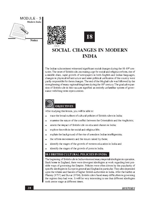 Socio Religious Moments - Modern India SOCIAL CHANGES IN MODERN INDIA ...
