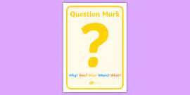 👉 Simple Exclamation mark Display Poster - Simple Question Mark Display