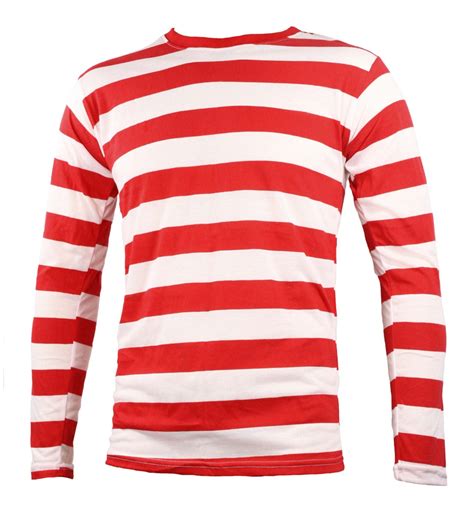 Men's Long Sleeve Red & White Striped Shirt - Etsy