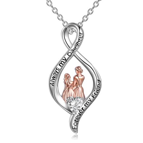 WINNICACA Mother Daughter Necklace S925 Sterling Silver Mother Daughter ...