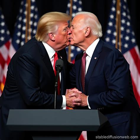 joe biden and trump kissing Prompts | Stable Diffusion Online