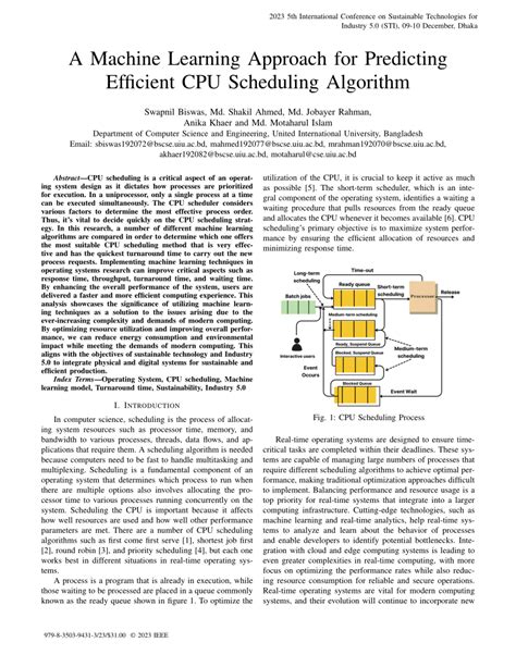 Image result for Machine Learning OS Scheduling