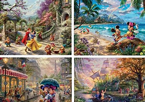 Buy Ceaco Thomas Kinkade The Disney Collection 4 in 1 Multipack Puzzles ...