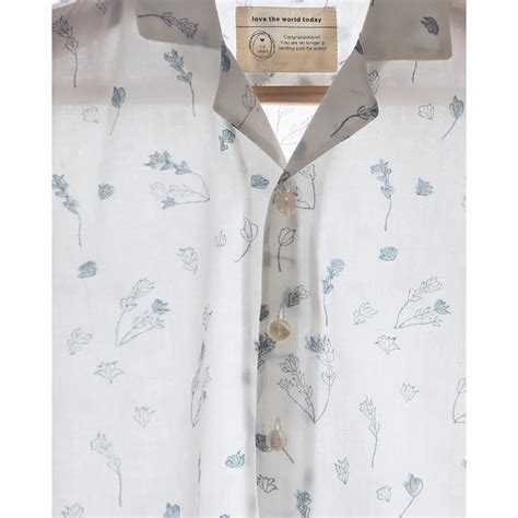 Love The World Today ‘Boogie’ Half Sleeve Shirt In Floral Hand Block P ...