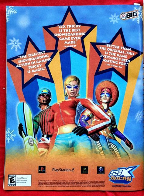 RARE! 2002 SSX TRICKY PlayStation 2 Video Game Promo PRINT AD | eBay