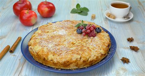 Насыпной яблочный пирог «Три стакана» - Со Вкусом